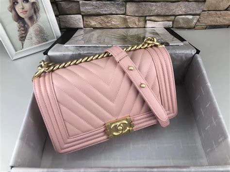 chanel boy chevron caviar pink|Handbags .